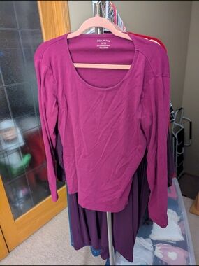 ⚡White Stag Plum Scoop Neck Long Sleeve Top (16-18)